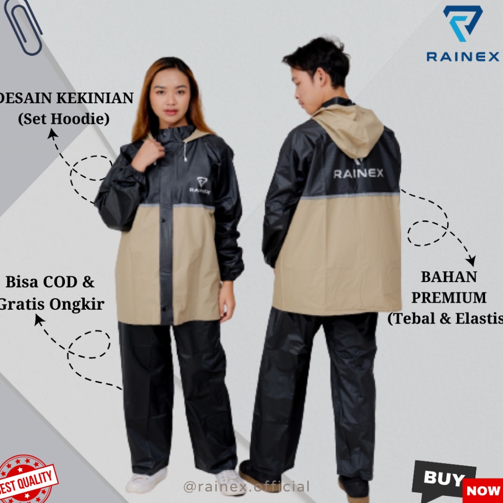 B33st Terl4ris JAS HUJAN SET HOODIE PREMIUM QUALITY BY RAINEX RAINCOAT (Pria & Wanita) Anti Rembes,D