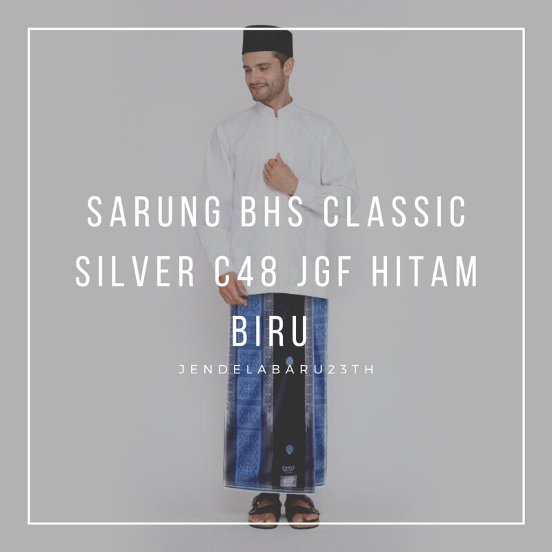 SARUNG BHS CLASSIC SILVER C48 JGF HITAM BIRU
