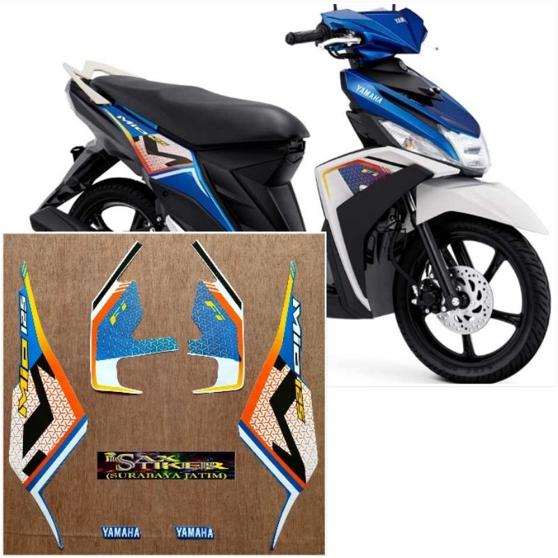 Striping Original Yamaha Mio M3 125 FI biru tahun 2020 2021
