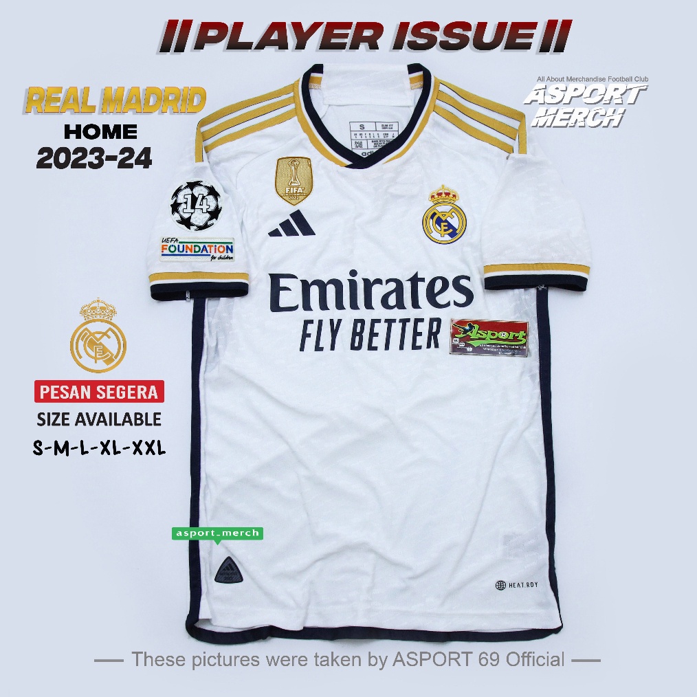 ✨Promo✨ Hari Ini MADRID PLAYER ISSUE JERSEY BOLA MADRID HOME TERBARU 2023 2024 JERSEY MADRID HOME PI