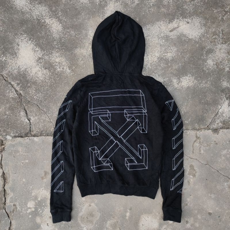 Zipper Hoodie Off White 3d Line Original