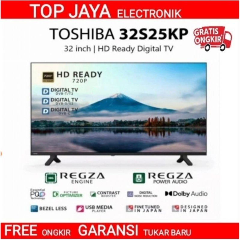 LED TV TOSHIBA 32 INCH DIGITAL TV/LED TOSHIBA DIGITAL TV 32 INCH BARU BERGARANSI REAMI