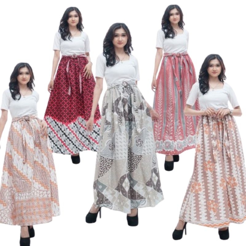 ROK BATIK PANJANG DEWASA ROK PAYUNG WANITA KLOK MOTIF TERBARU