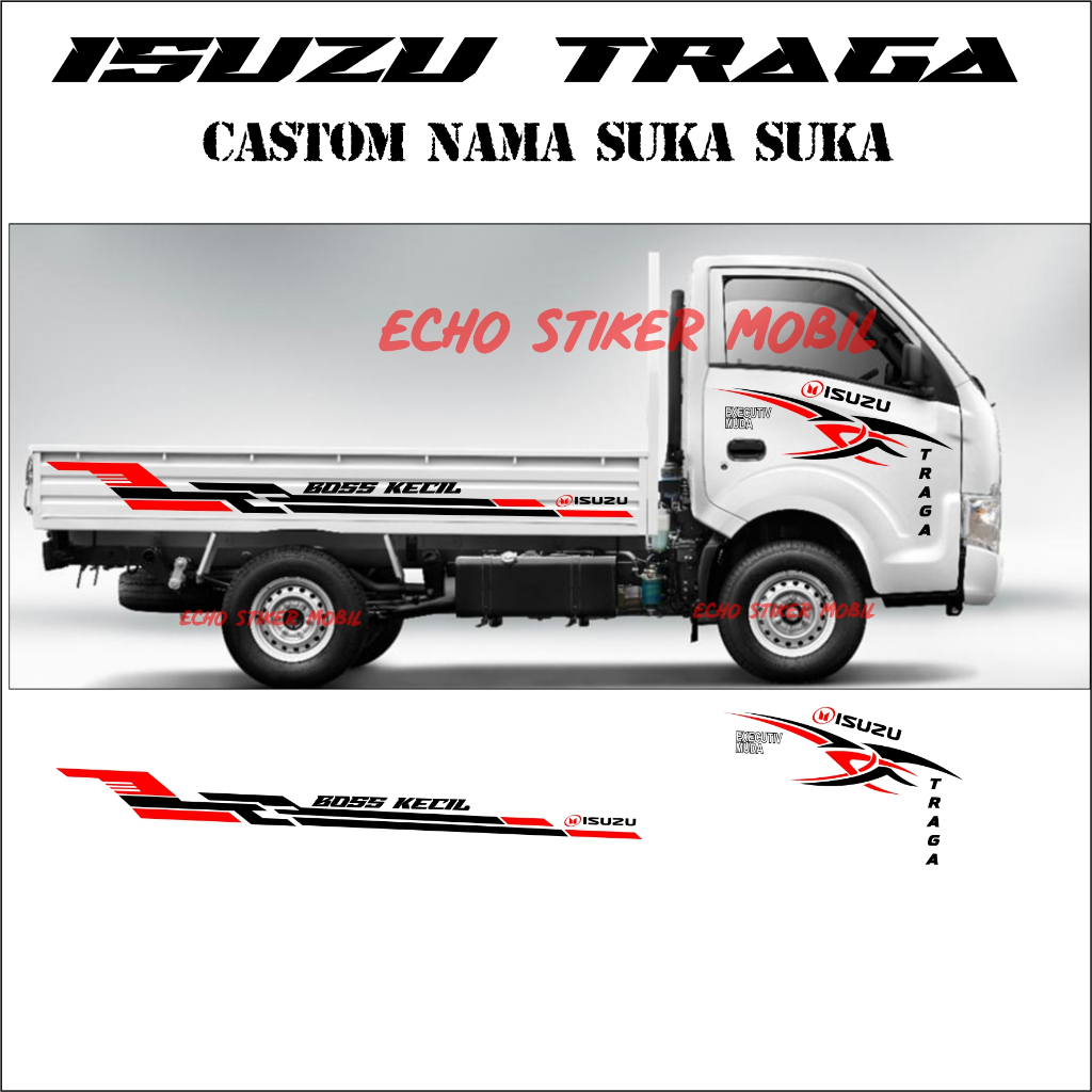 sticker stiker cuting mobil pick up traga striping body samping traga