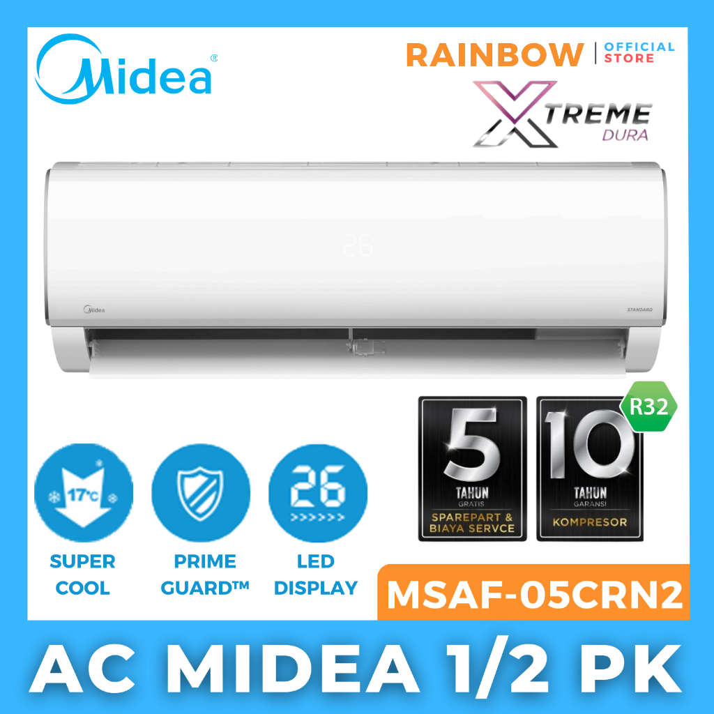 AC MIDEA 1/2 PK LOW WATT MSAF-05CRN