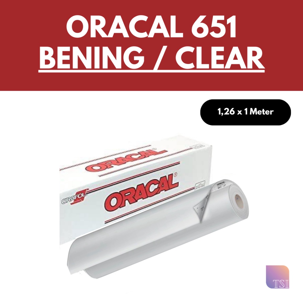 

Original Sticker Oracal Bening 651 - 000 Clear Transparent Glossy / Matte Doff [1 Meter] Vinyl Cutting Sticker Skotlet Transparan !!!