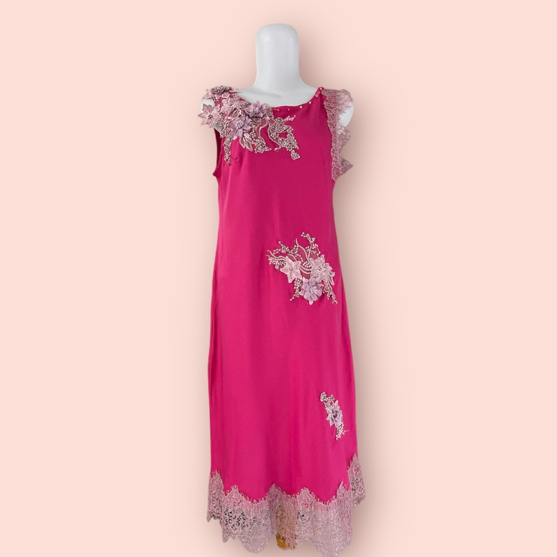 preloved❤️ mini dress luire by raden sirait fusia