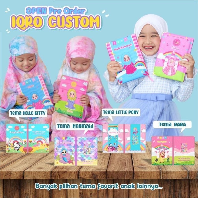 Pre Order (PO) | 3 Varian IQRO CUSTOM NAMA | Iqra Anak | Iqra Nama | Iqro Nama