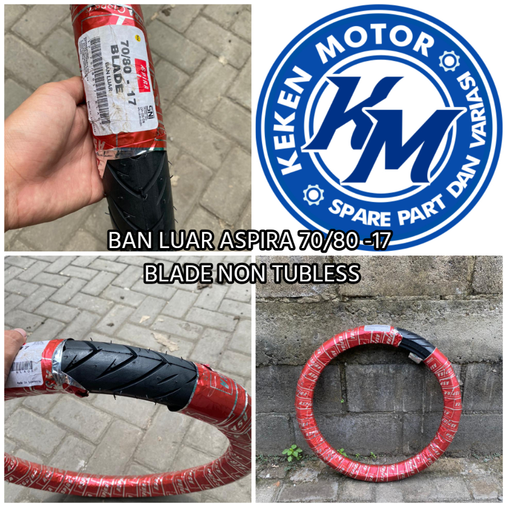 BAN LUAR ASPIRA ASP 70/80 -17 NON TUBELESS || BAN LUAR MOTOR BEBEK ASPIRA 70/80 -17 NONTUBLESS