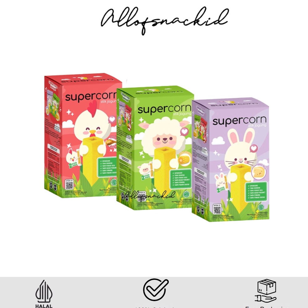 

[✡H47/] Supercorn - Stik Jagung - 12pcs @10gr - Camilan Anak [254]
