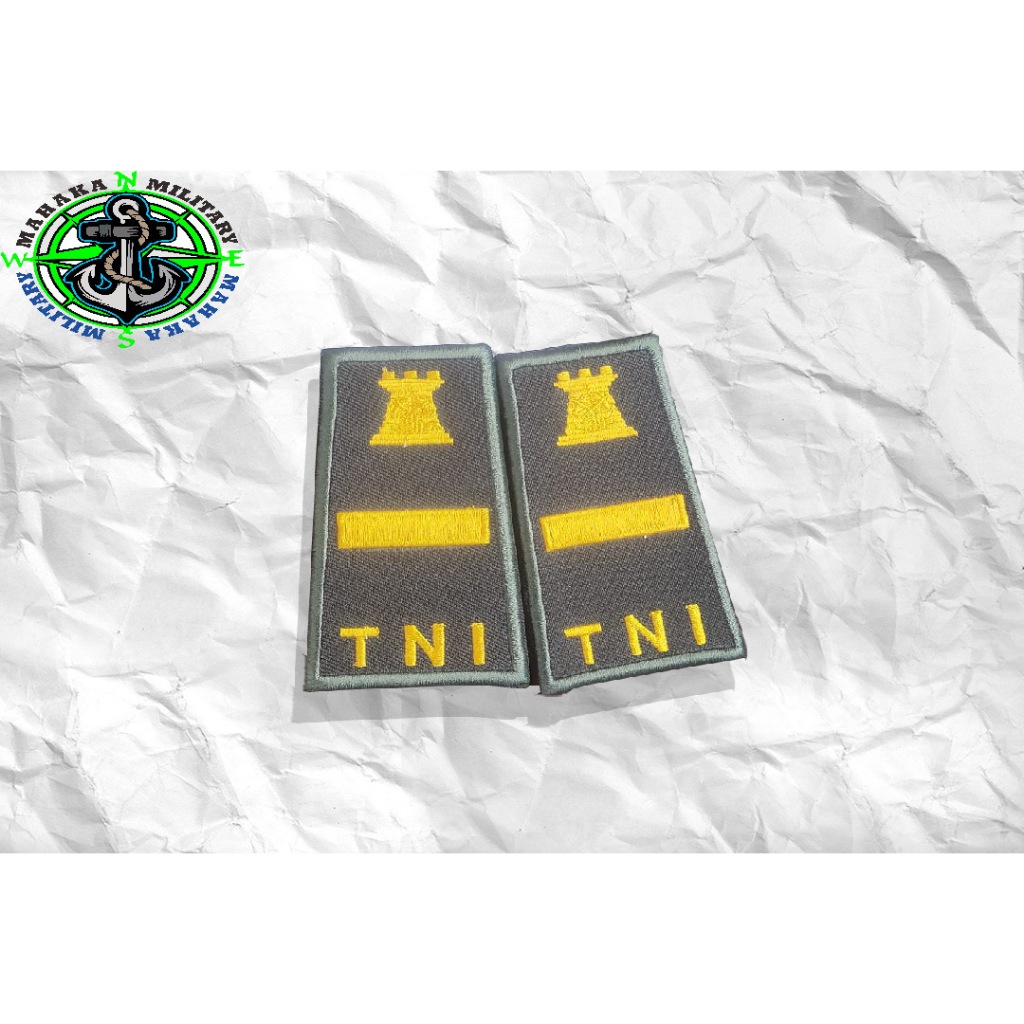 pangkat pdh tni bordir letda zeni/ letda zipur staf