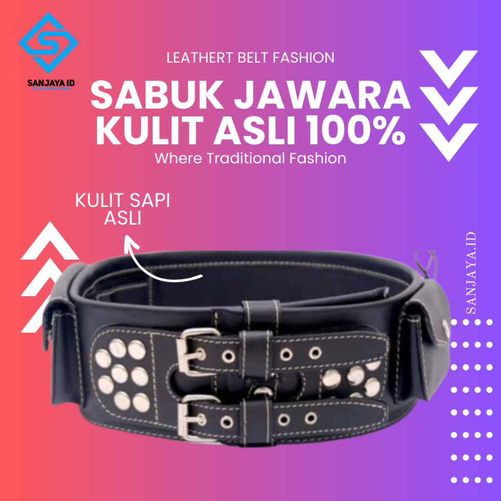 Sabuk Jawara Kulit Sapi Asli 1000% Original Sabuk Betawi Sabuk Haji Kulit