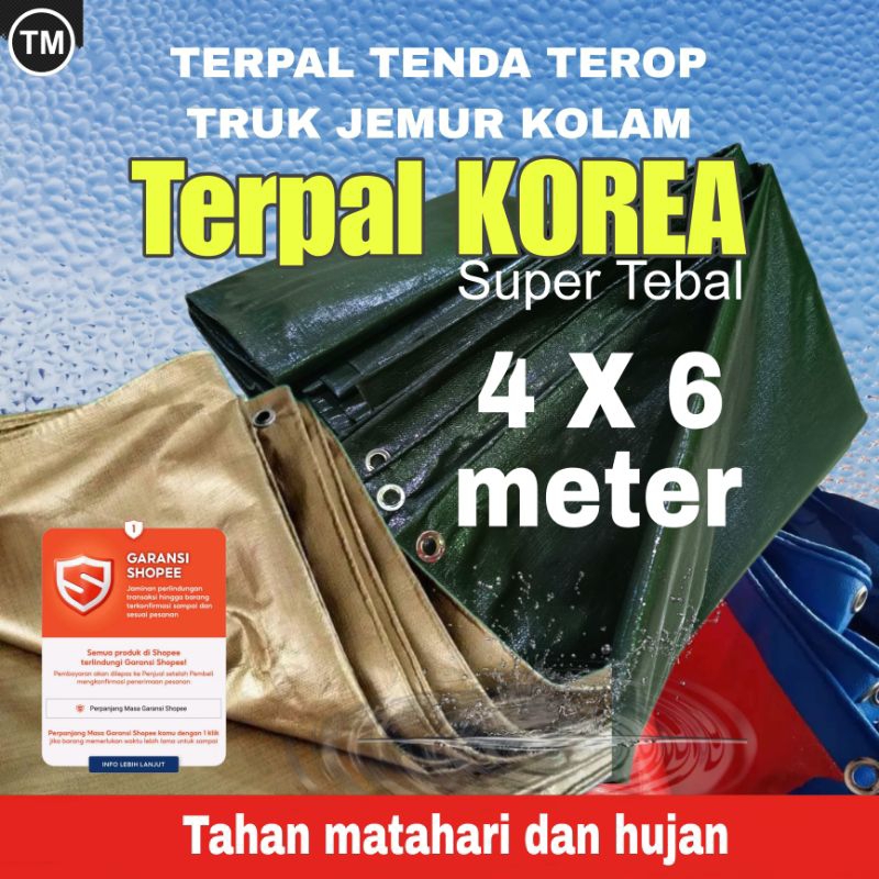 Terpaulin Terpal A12 Korea ukuran 4x6 meter super tebal
