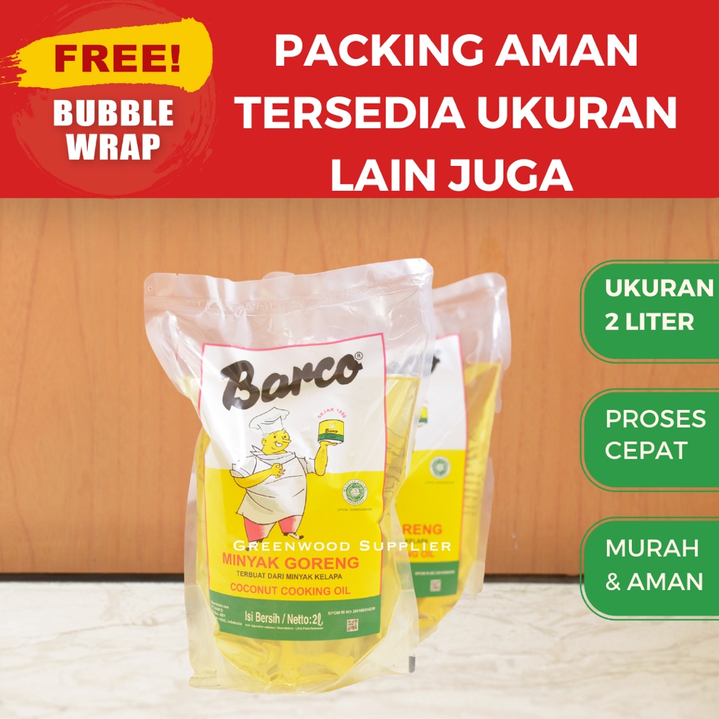 

✨Grosir✨ Barco Minyak Goreng Kelapa / Coconut Oil - 2 Liter buruan