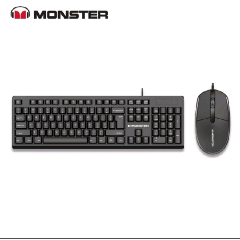 Monster KM1 office keyboard mouse 1 set komputer pc