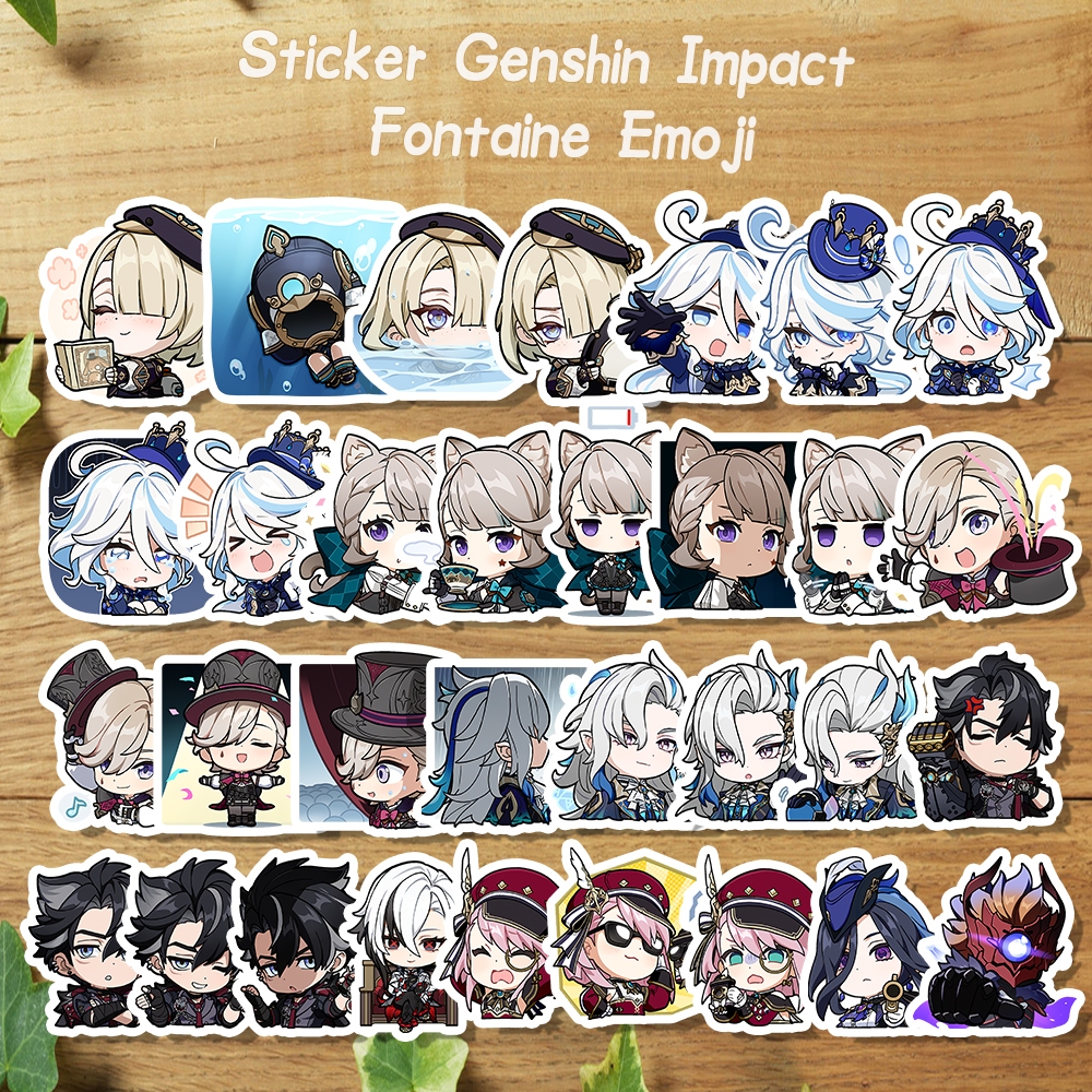 

Stiker Genshin Impact Emoji Sticker Vinyl / Sticker Set Genshin Fontaine Character Furina - Sticker Hadiah