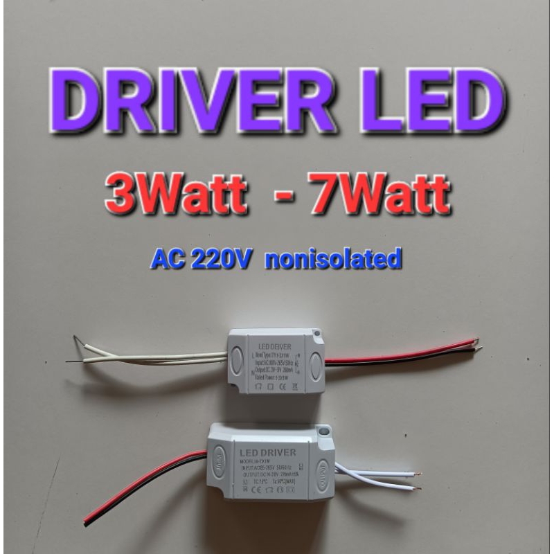 Driver led 3 Watt, 5 Watt, 7 Watt - 220V AC (khusus untuk led HPL ataupun led Cob)