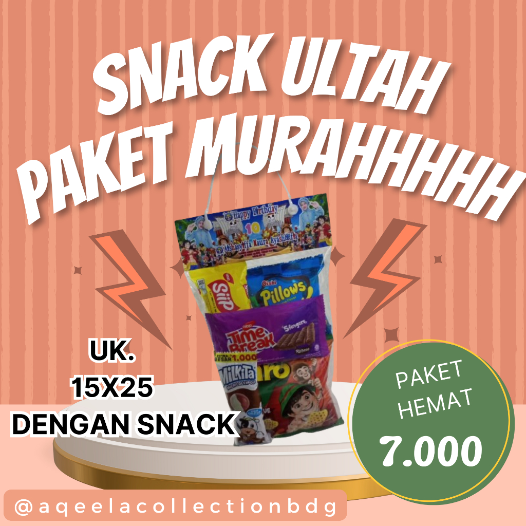 

SNACK ULTAH PAKET MURAH + PLASTIK LABEL Rp.7.000 (PER PACK)