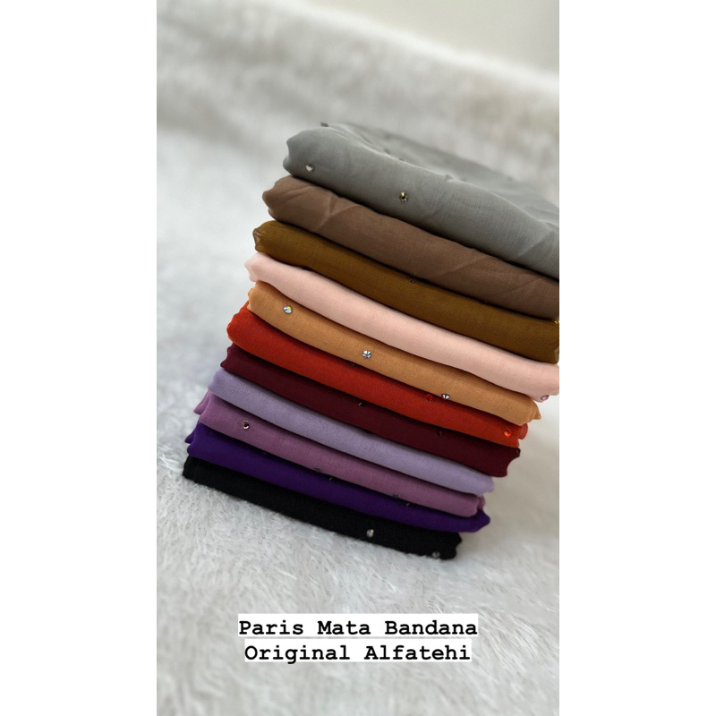 HIJAB PARIS PREMIUM Mata bandana (swarovski) ORIGINAL japan ALFATEHI