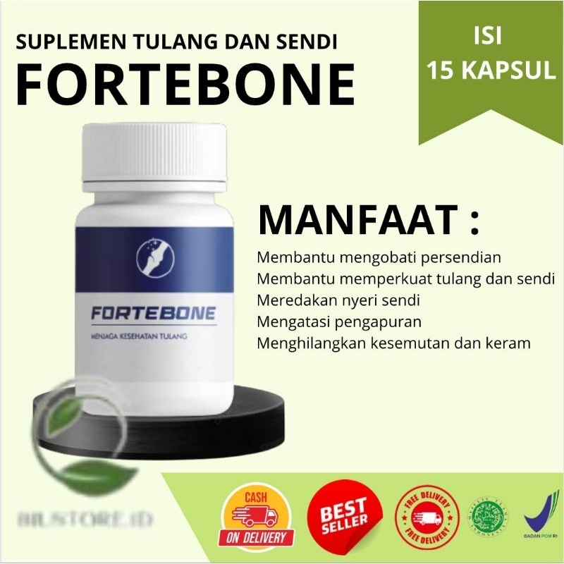 FORTEBONE Vitamin Tulang dan Sendi Suplemen Kesehatan Tulang Obat Pengapuran Tulang Syaraf Kejepit R