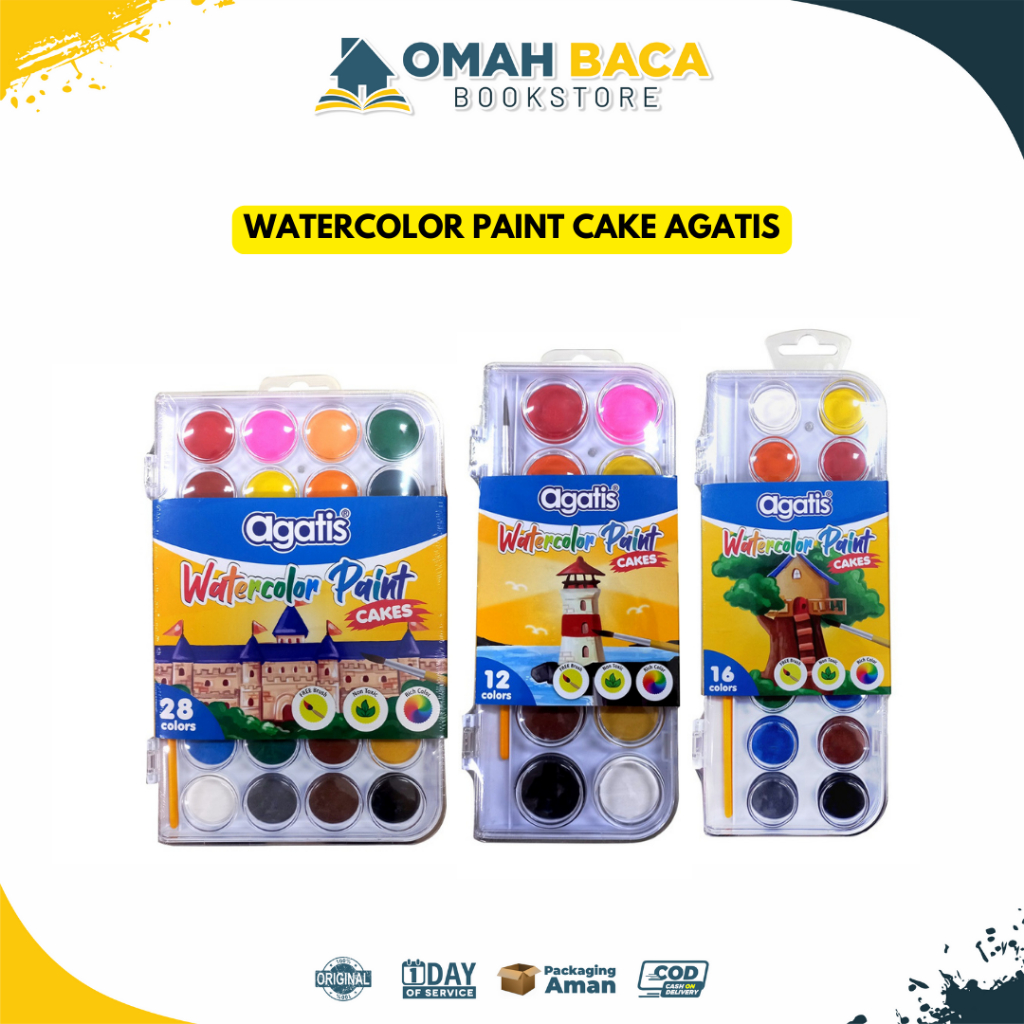 

Agatis - Watercolor Paint Cake - Cat Air untuk Anak