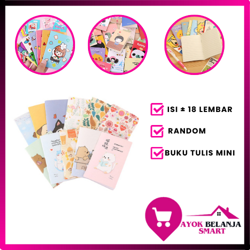 

ABS Buku Tulis Mini Motif Kartun Note Book Mini Cartoon Mini Book Notepad Karakter Buku Tulis Memo Kecil
