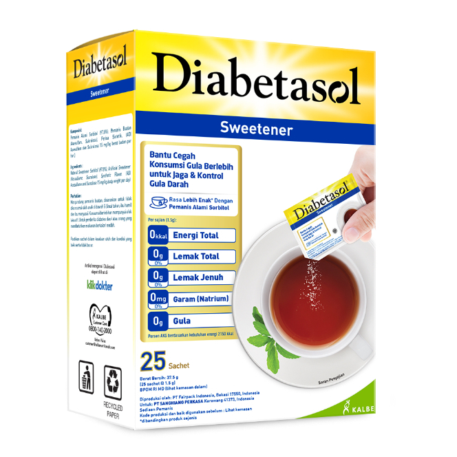 

DIABETASOL SWEETENER 25 SACHET PEMANIS TAMBAHAN PENDERITA DIABETES