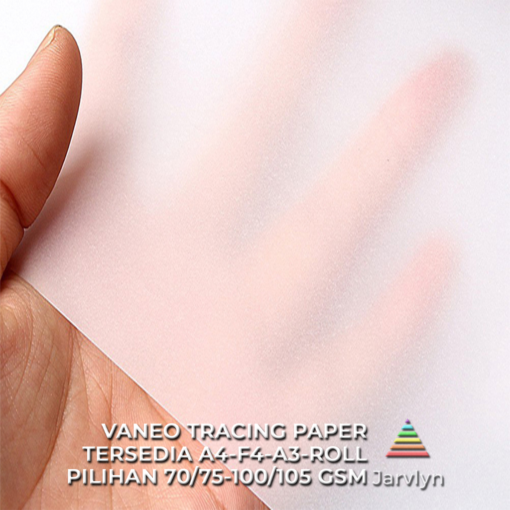 

JARVLYN - VANEO KERTAS KALKIR A3 90/95 GSM ECERAN LASERJET TRACING PAPER GAMBAR ARSITEK FILM SABLON