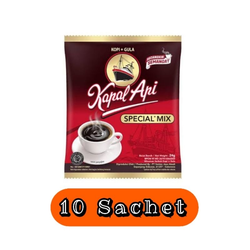 

Kapal Api Spesial Mix Kopi+Gula 10x23gr