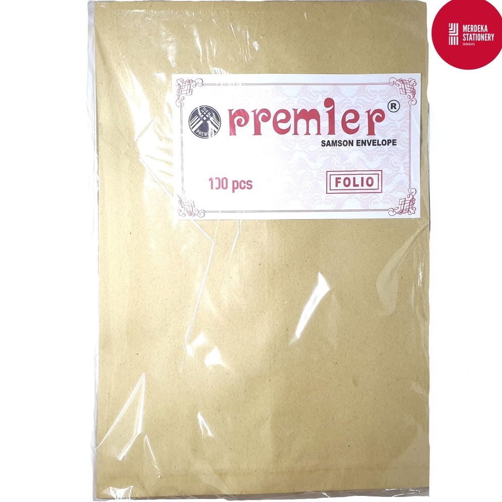 

Best Terlaris.. (ISI 100 Lembar)Amplop/Envelope/Surat Coklat Bagus Premier Samson D(24cm×35cm) ukuran FOLIO 76