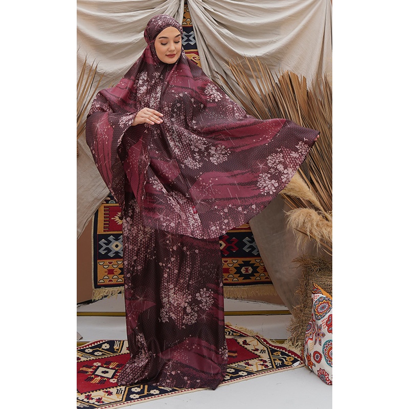 TATUIS - Tiara 535 Maizah Ayda Travel Maroon / Mukena