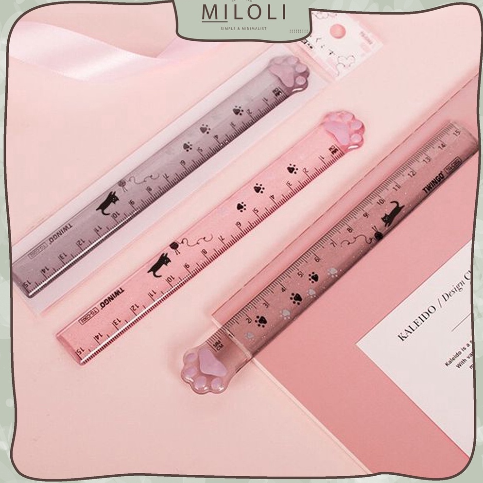 

[✩C11➤] [LI] 1Pcs PENGGARIS CAT PAW 15CM Ruler Transparant Penggaris Study Korea - F0223 Diskon Spesial