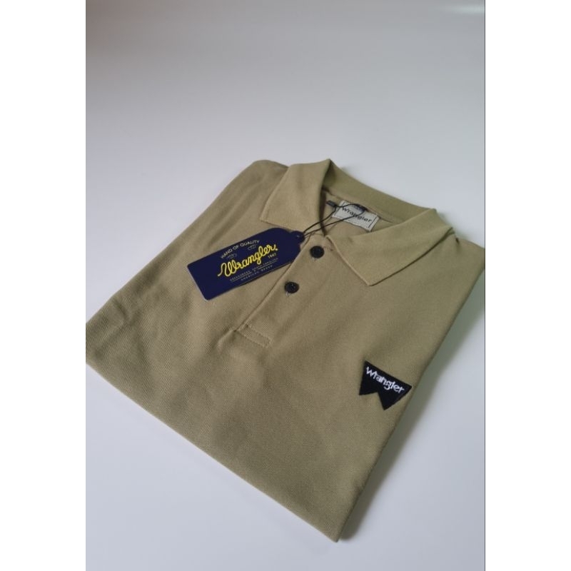 kaos polo kerah wrangler bordir katun combad pique 24 hexagon