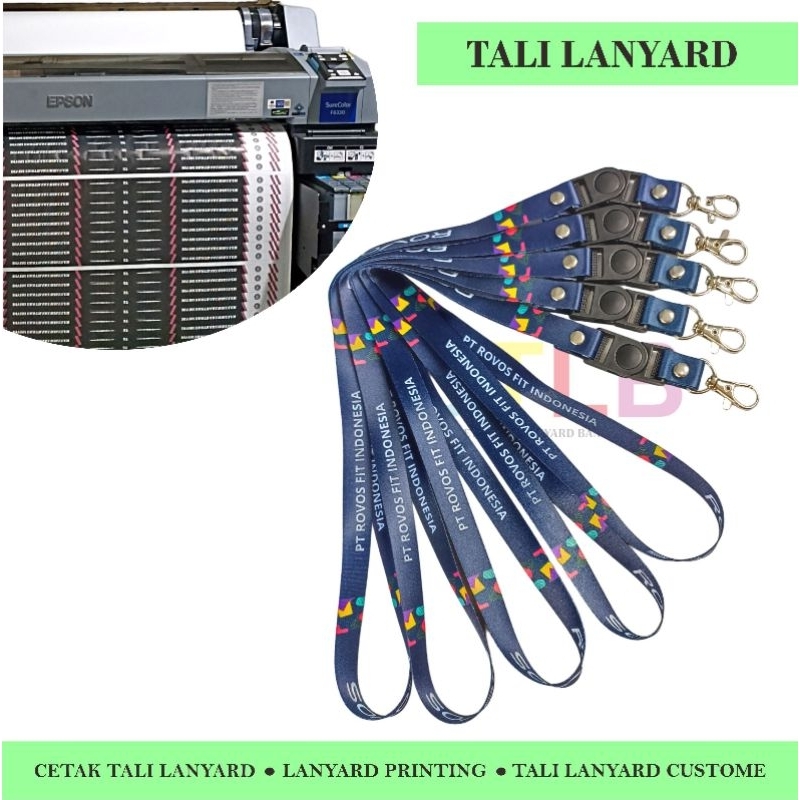 LANYARD ID CARD CUSTOM PRINTING SUBLIM BAHAN TISU TALI LANYARD ID CARD GANTUNGAN NAME TAG
