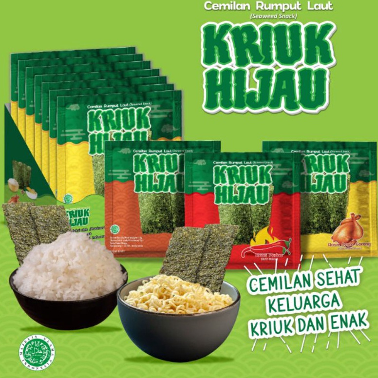 

Kir!m L@ngsung BEST SELLER KRIUK HIJAU CEMILAN RUMPUT LAUT SEAWEEDS KEKINIAN ISI 12 MURAH Kualitas Oke