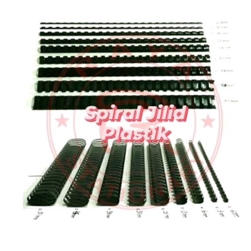 

Spiral Plastik jilid Folio 23 Loops Hitam