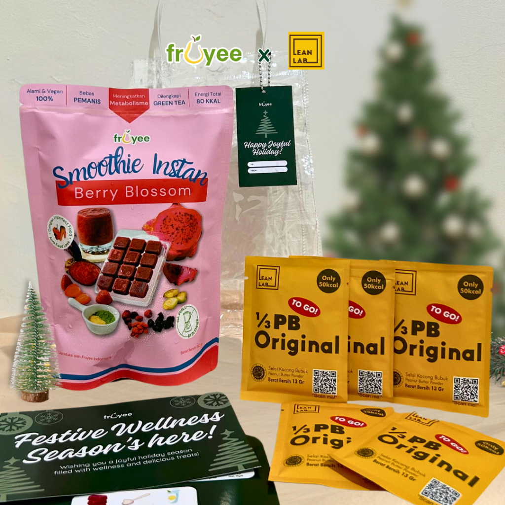 

Hampers Natal FRUYEE Smoothies Instan Selai Lean Lab Festive Wellness