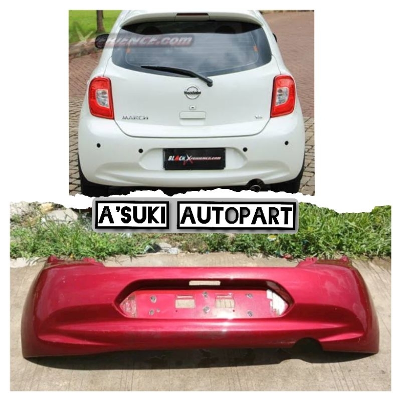 bemper belakang nissan march 2016 2017