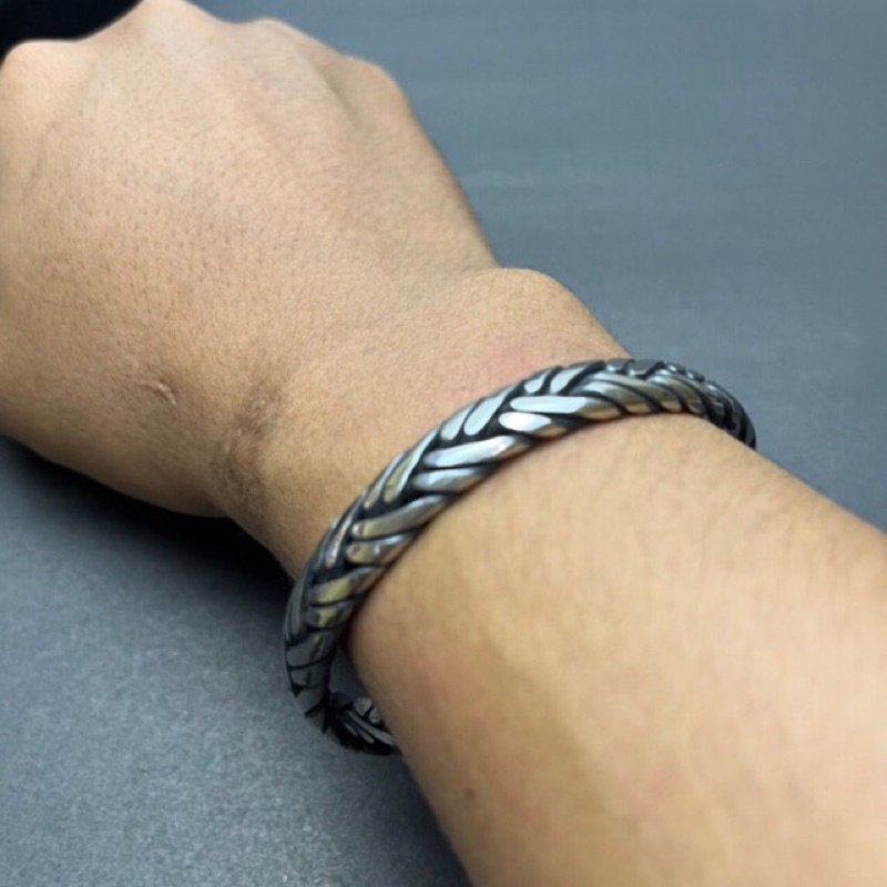 ✅Best Sellert Gelang Tangan Pria Sisik Naga Gelang Titanium Pria Gelang Pria Terbaru Model Sisik Nag