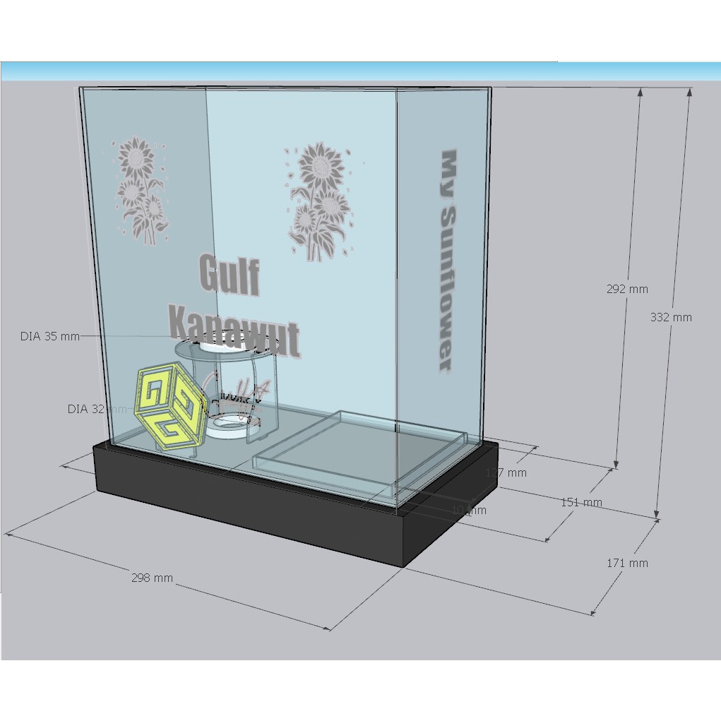 Box Lightstick Gulf Kanawut / Rak Lightstick Gulf Kanawut Dengan Lampu RGB