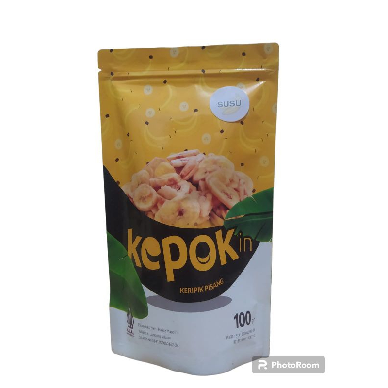 

Keripik pisang rasa susu