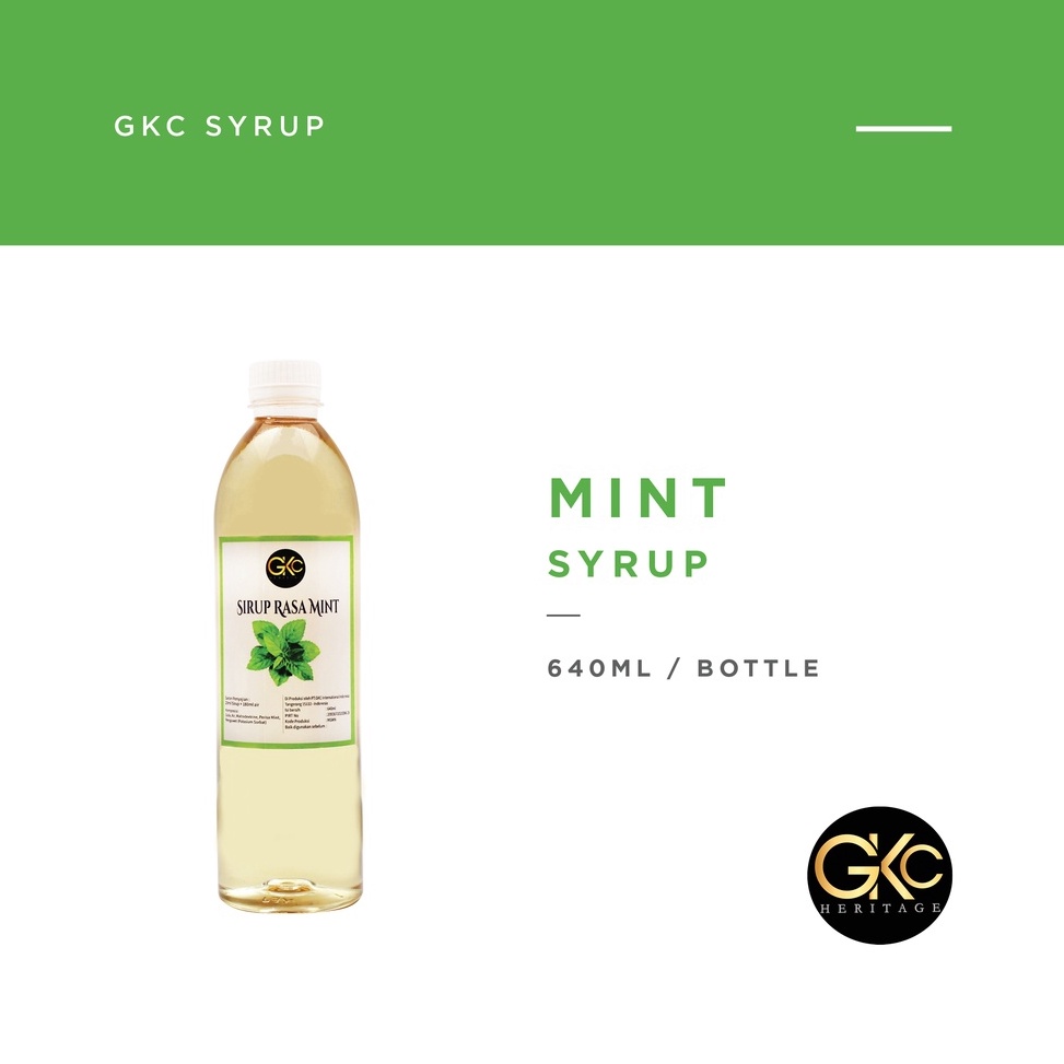 

[♾️K65>] Sirup Mint / Mint Syrup Minuman GKC Heritage 640 ml (Import Quality) Super Murah