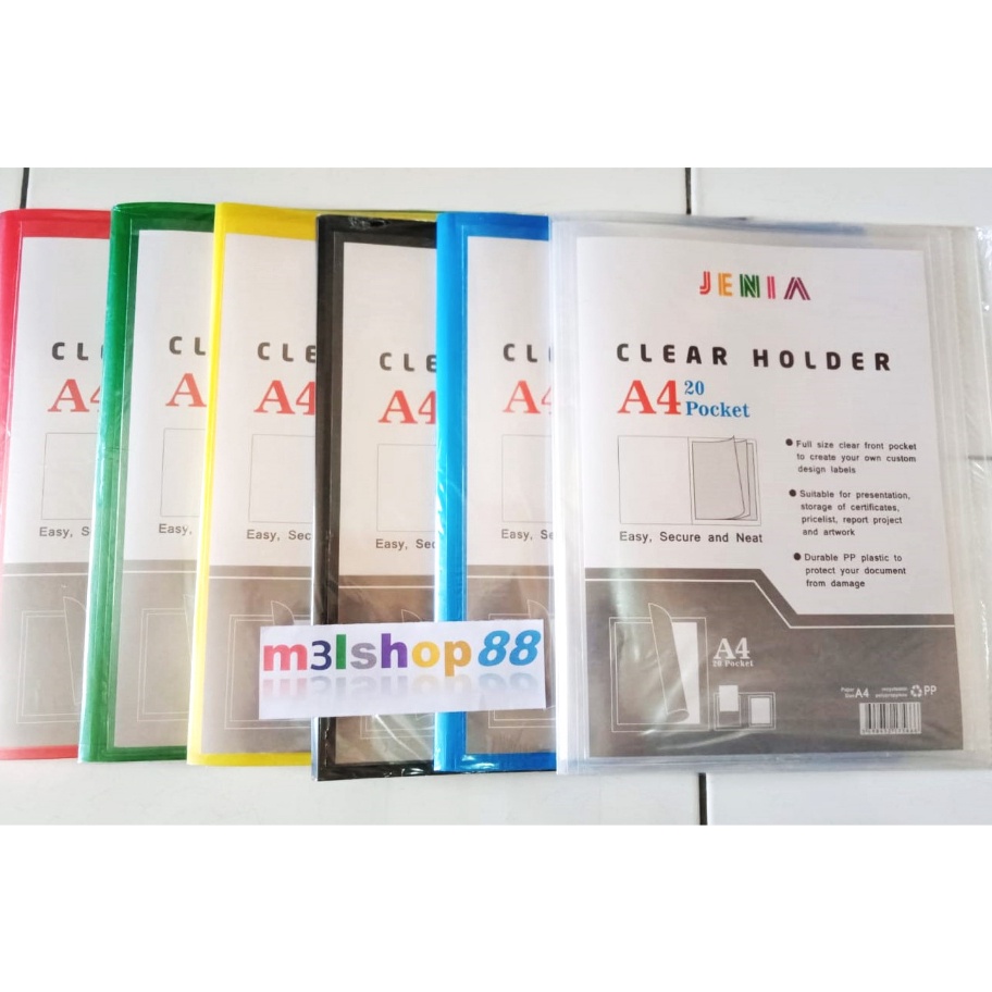 

Hemat!" Clear holder A4 20 lembar JENIA / MEDIA KITA-1 pcs ↻
