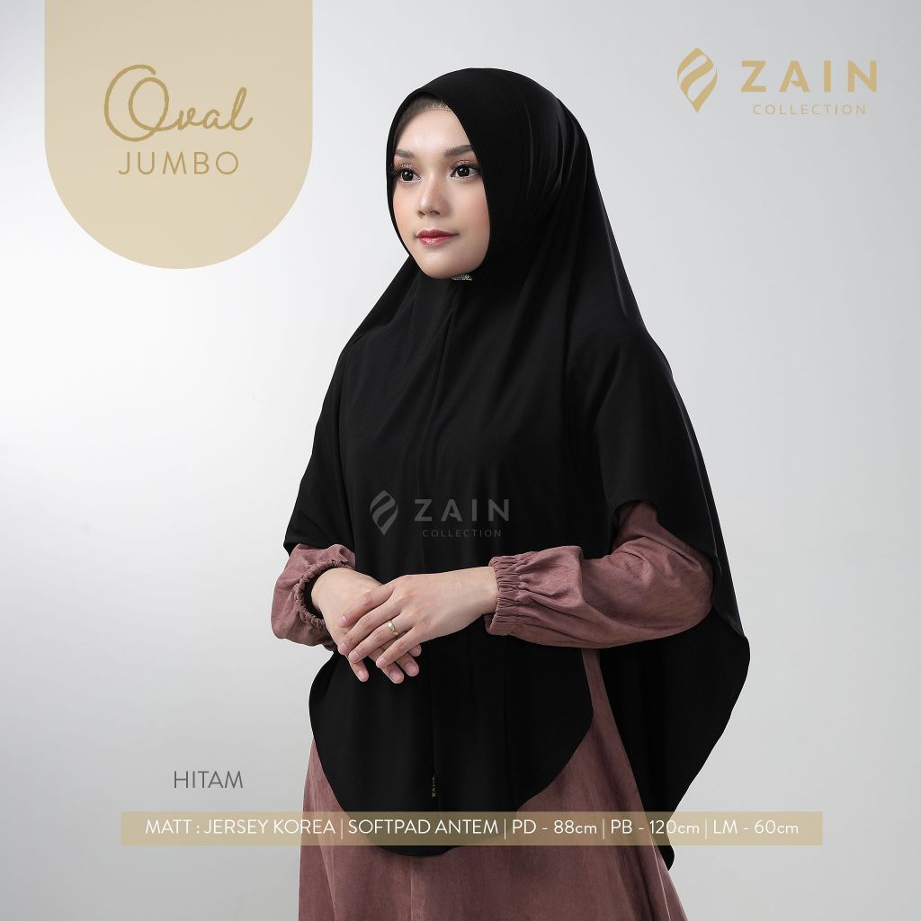 flash sale kerudung oval jersey korea / khimar syari ped soft by zain collection