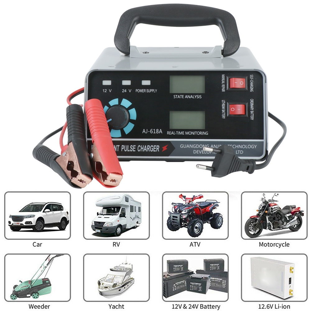 Charger Cas Pengisi Daya  Aki Mobil Motor 400W 400Ah With LCD - SMD