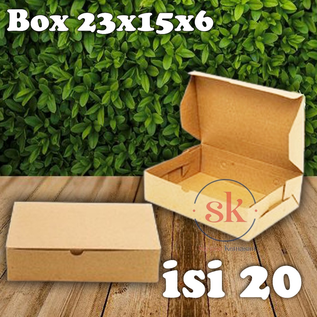 

Box Serbaguna Box Eflute Polos Dus Kue Kotak Makan Uk 23x15x6 (isi 20)