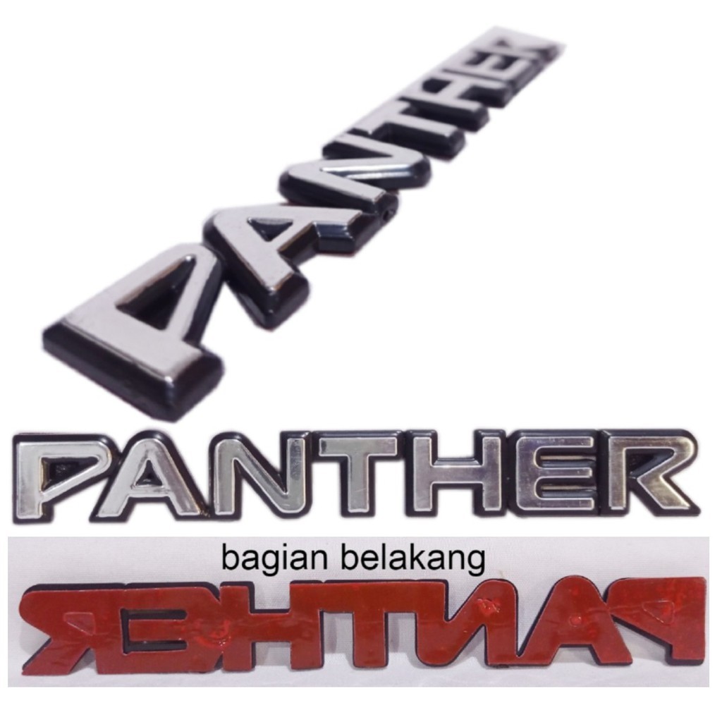 Emblem Akrilik Logo Mobil Tulisan Isuzu Panther Chrome Ukuran Besar