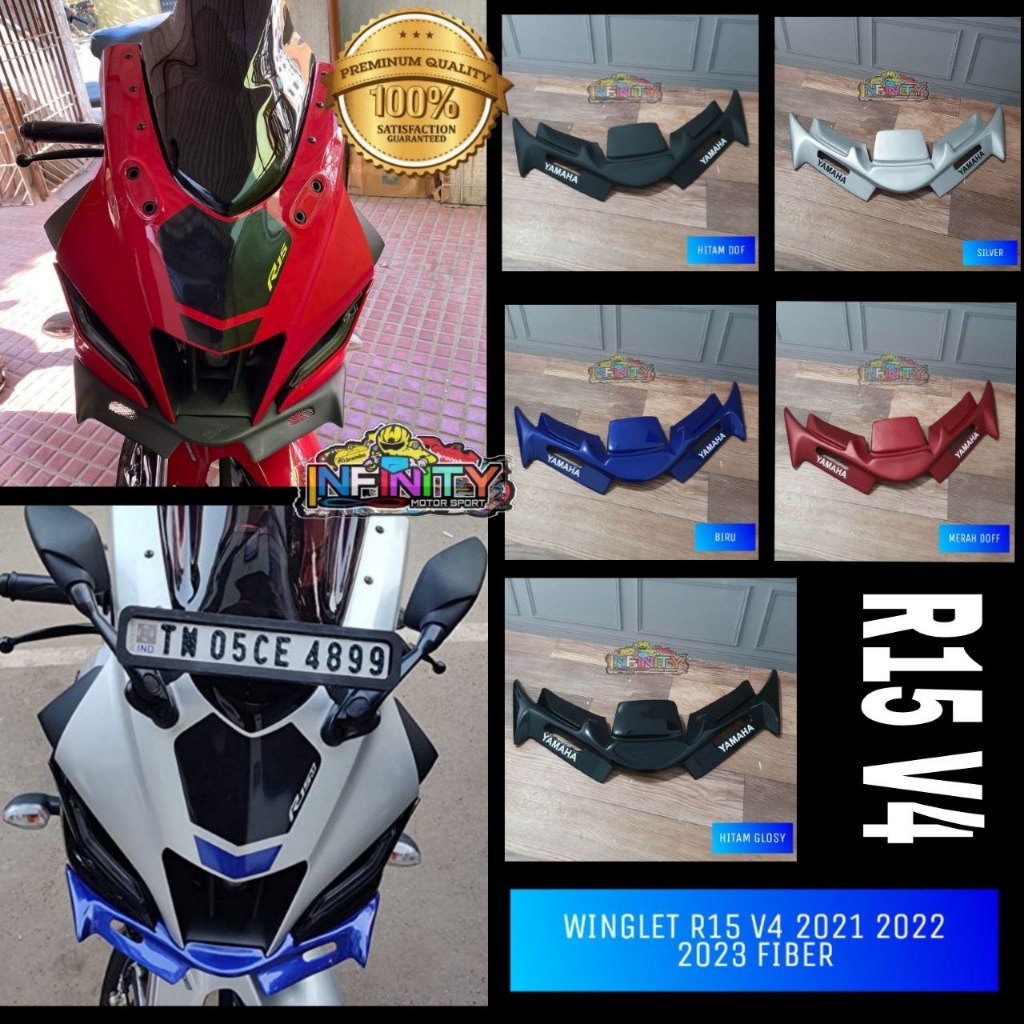 WINGLET YAMAHA R15 V4 R15M NEW 2021 2022 2023 WINGLET R15M CONNECTED