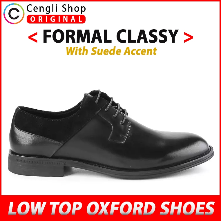 OM18 SEPATU PRIA FORMAL OBERMAIN ORIGINAL PANTOFEL KULIT HITAM