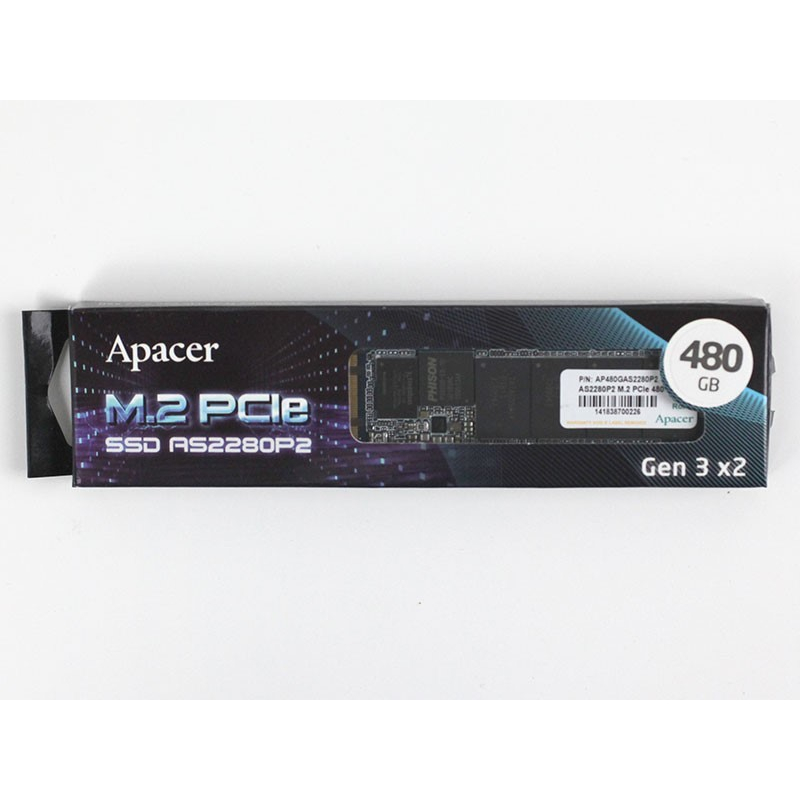 Apacer SSD 480GB M.2 NVMe AS2280P4 PCIe Gen 3 Apacer SSD 480 GB M2